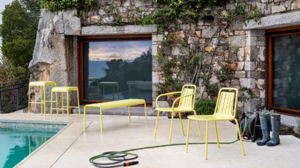 Easy metal stool by Connubia