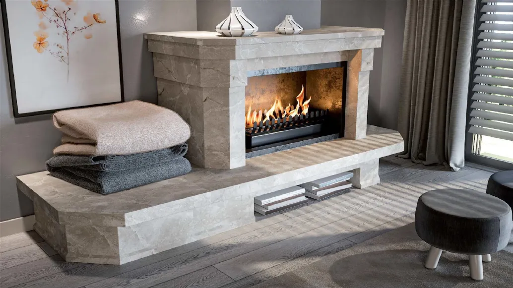 Bioethanol fireplace insert for wood-burning fireplace