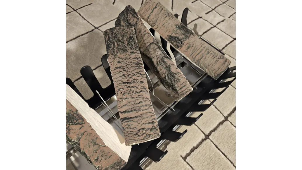 Bioethanol fireplace insert for wood-burning fireplace.