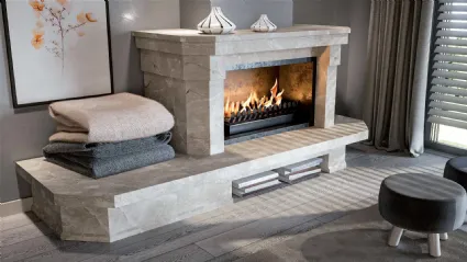 Bioethanol fireplace insert for wood-burning fireplace