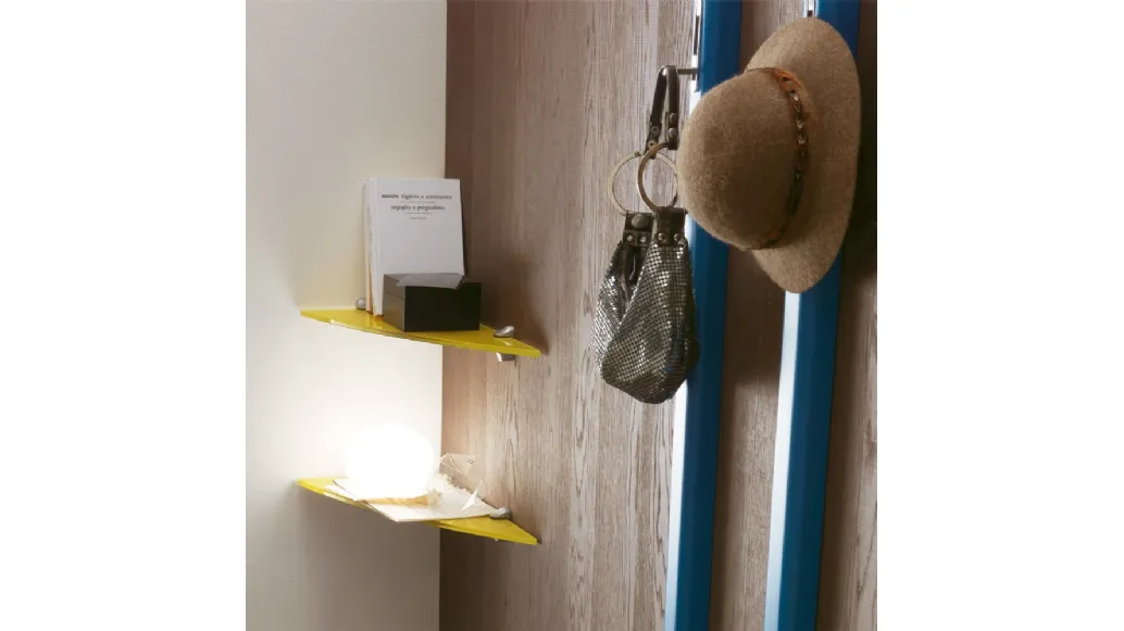 Colonia colored glass shelf by Ponti Terenghi