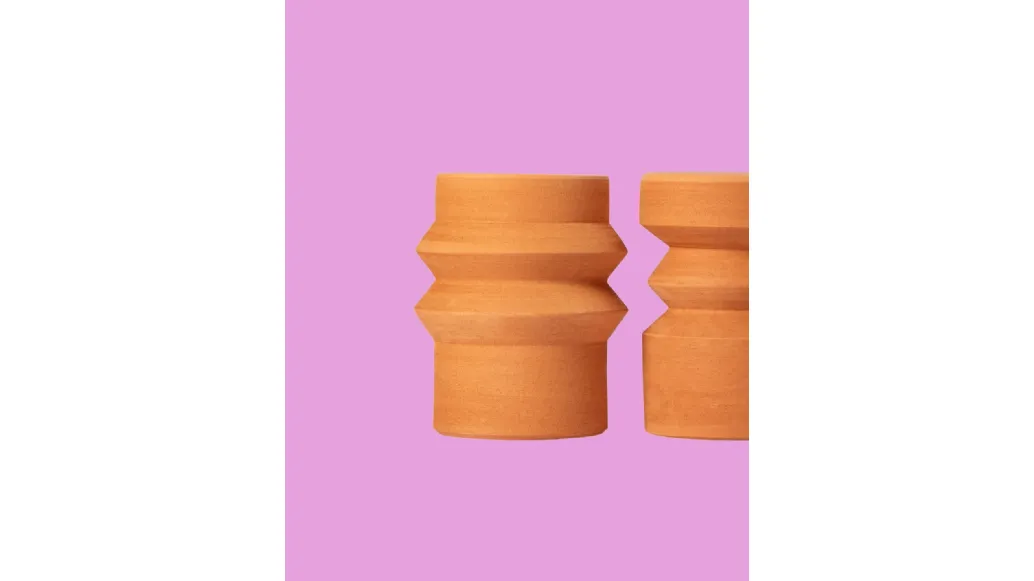Terracotta coffee tables Mila and Milo by Miniforms
