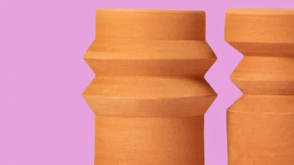 Terracotta coffee tables Mila and Milo by Miniforms