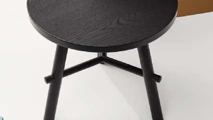 Record Contract coffee table with top in Black Oak and steel base by Infiniti.