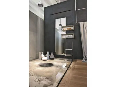 Inside mirror with metal shelves by Tomasella.