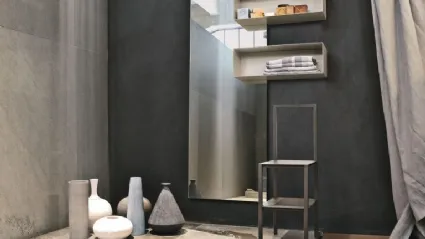 Inside mirror with metal shelves by Tomasella.