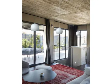 Ball aluminum suspension lamp by Cattaneo