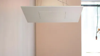 Biquadro aluminum suspension lamp by Cattaneo