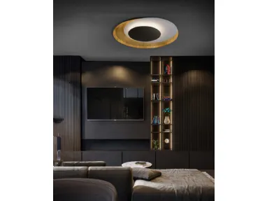 Cleo curved metal ceiling lamp by Cattaneo.