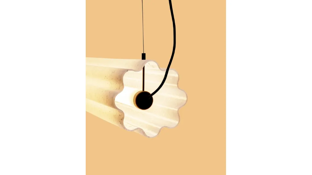 Lucerama suspended lamp in recycled polyethylene by Miniforms.