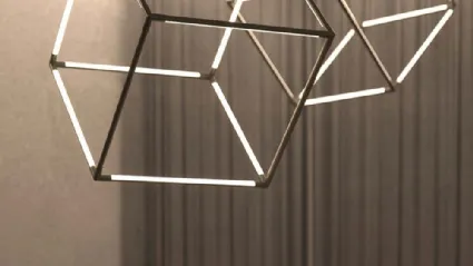 Lucilla pendant lamp in aluminum by Cattaneo.