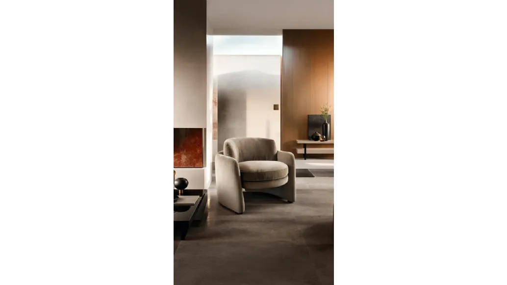 Armchair in Ringo fabric by Franco Ferri