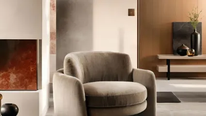 Armchair in Ringo fabric by Franco Ferri