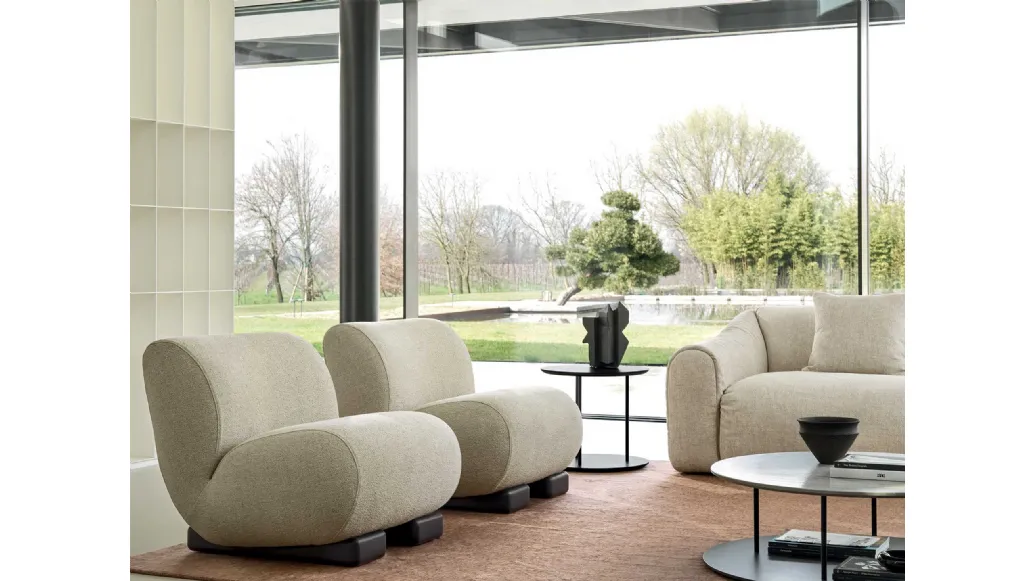 Wallaby armchair in upholstered fabric by Ditre Italia.