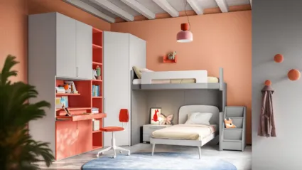 Space-saving loft bed 51 by Mistral