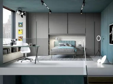 Loft bed Layout 04B by Doimo Cityline.
