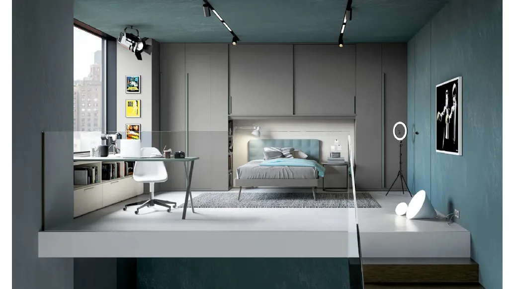 Loft bed Layout 04B by Doimo Cityline.