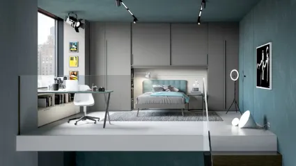 Loft bed Layout 04B by Doimo Cityline.