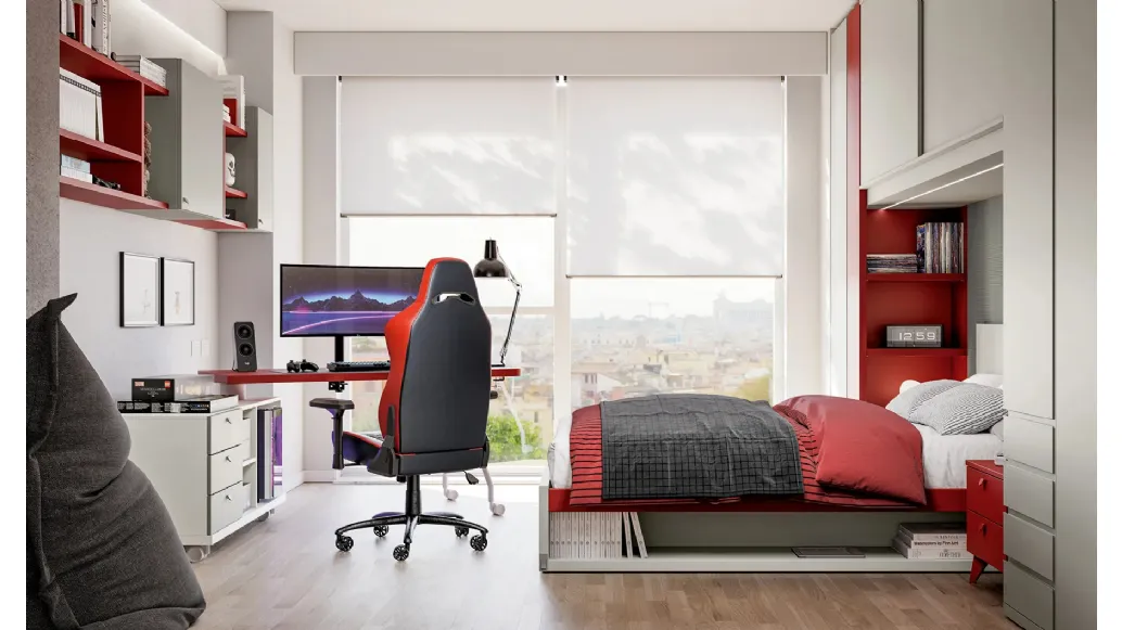 Loft bedroom layout 05B by Doimo Cityline.