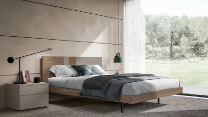 Bed with Blade headboard by Adok.