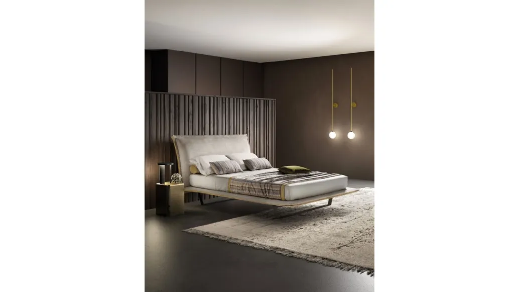 Bed with Honey headboard by Bside