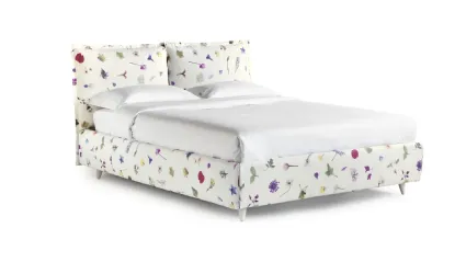 Noctis modern bed in So-Wild flower fabric