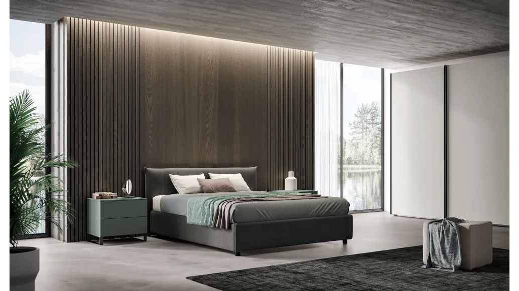 I read Love Me bed with storage container from Spagnol Mobili.