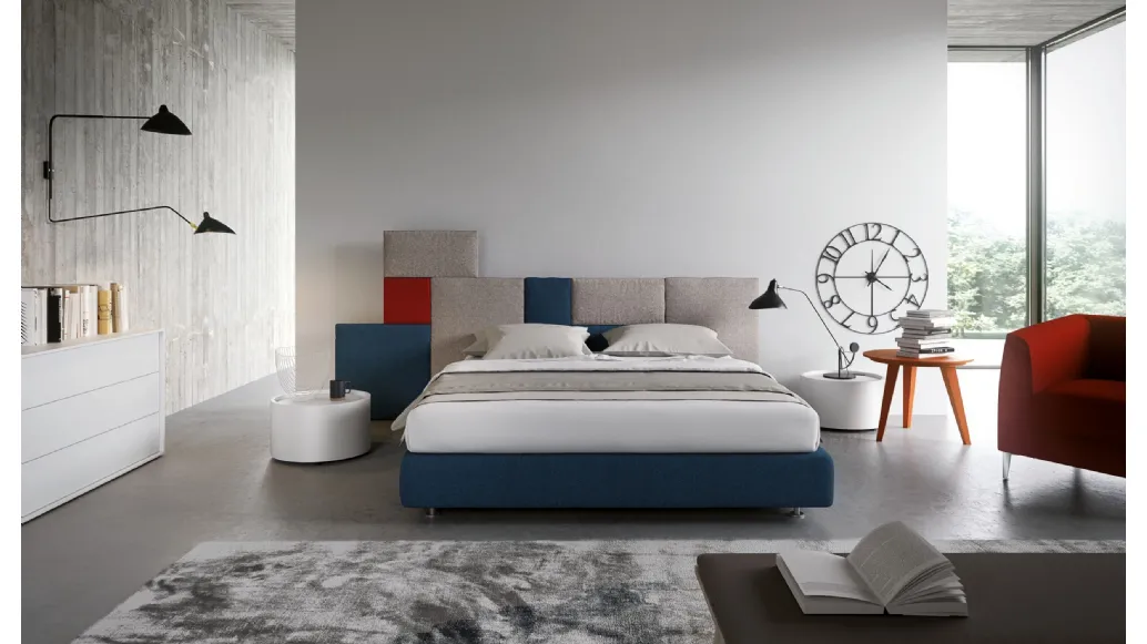Double bed Pentagram by Spagnol Mobili