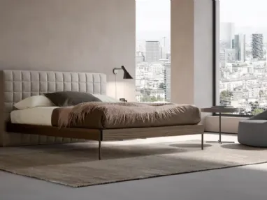 King-size bed with Rubik headboard by Adok.