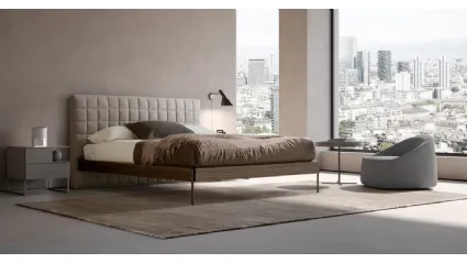 King-size bed with Rubik headboard by Adok.