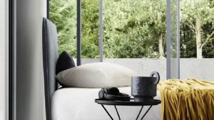 Snap fabric bed with Le Comfort headboard