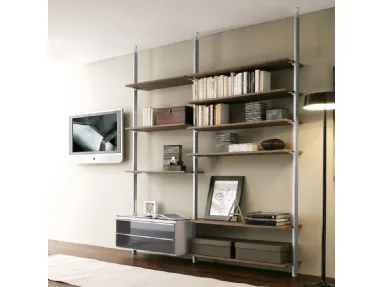 Cortina metal and melamine bookcase by Ponti Terenghi.
