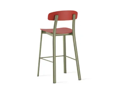 Feluca Pop Kitchen stool in polypropylene with metal frame by Infiniti.
