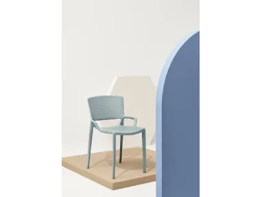 Fiorellina Chair with Perforated Seat and Back in Infiniti's Polypropylene