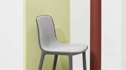Freya chair in polypropylene with shell internally upholstered in Infiniti fabric.