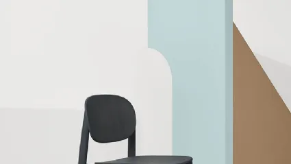 Harmo chair in Ash wood painted black by Infiniti.