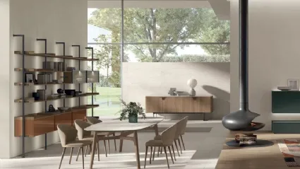 Meryl chair in fabric and wood by Tomasella