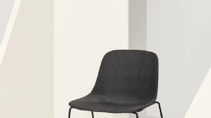 Chair Pure Loop Maxi Sled with padded fabric shell and steel sled base by Infiniti.