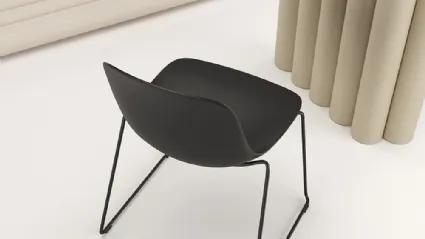 Pure Loop Mono Sled Chair with polypropylene shell and steel base by Infiniti.