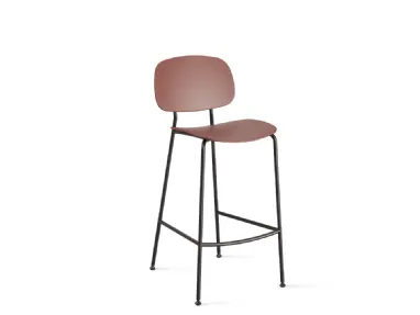 Round Pop Kitchen stool in polypropylene with steel frame by Infiniti.