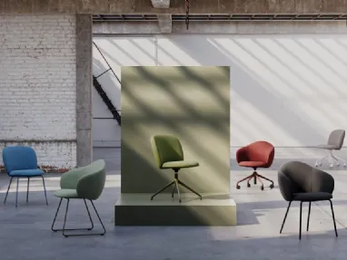 Chair Volta in padded fabric by Infiniti