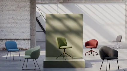 Chair Volta in padded fabric by Infiniti