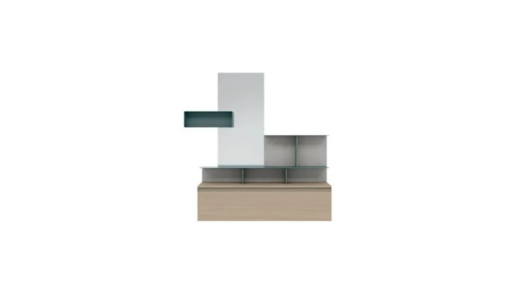 Mobile entrance 05 in sand oak material and light cement by Tomasella