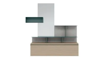 Mobile entrance 05 in sand oak material and light cement by Tomasella