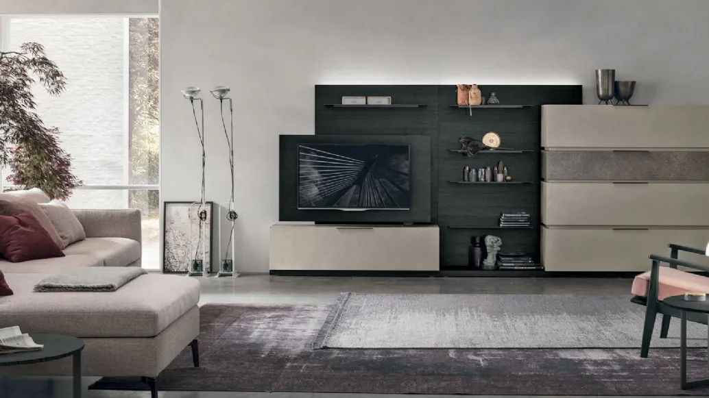 Atlas UNIT AT105 wall unit in granulated material by Tomasella.