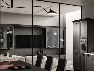 Living Opera solid ash wall unit by Arredo3.