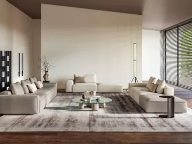 Linear fabric sofa Adam by Le Comfort