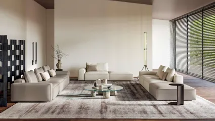 Linear fabric sofa Adam by Le Comfort