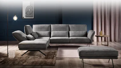 Chapter leather corner sofa by Franco Ferri