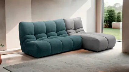 Sofa with peninsula Formosa by Franco Ferri